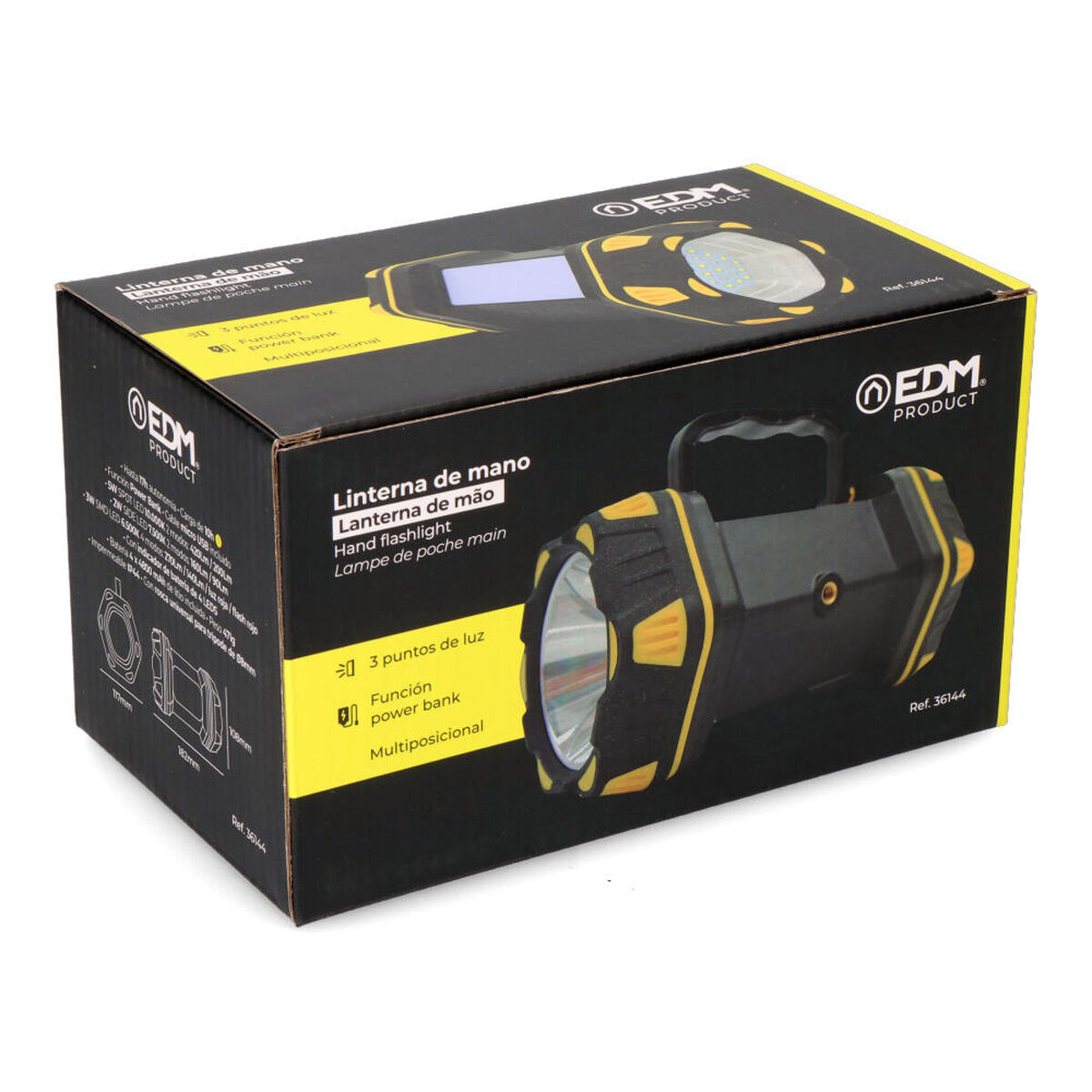 Laetav LED-käeshoitav prožektor EDM 36144